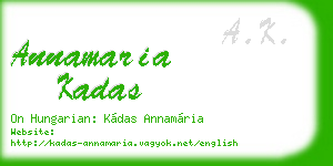 annamaria kadas business card