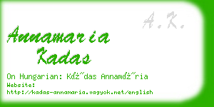 annamaria kadas business card